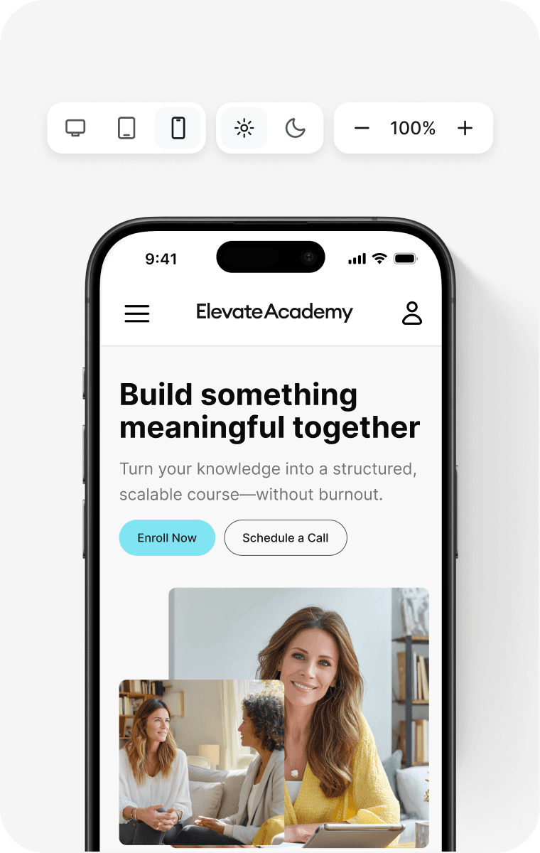 Website builder screen 3