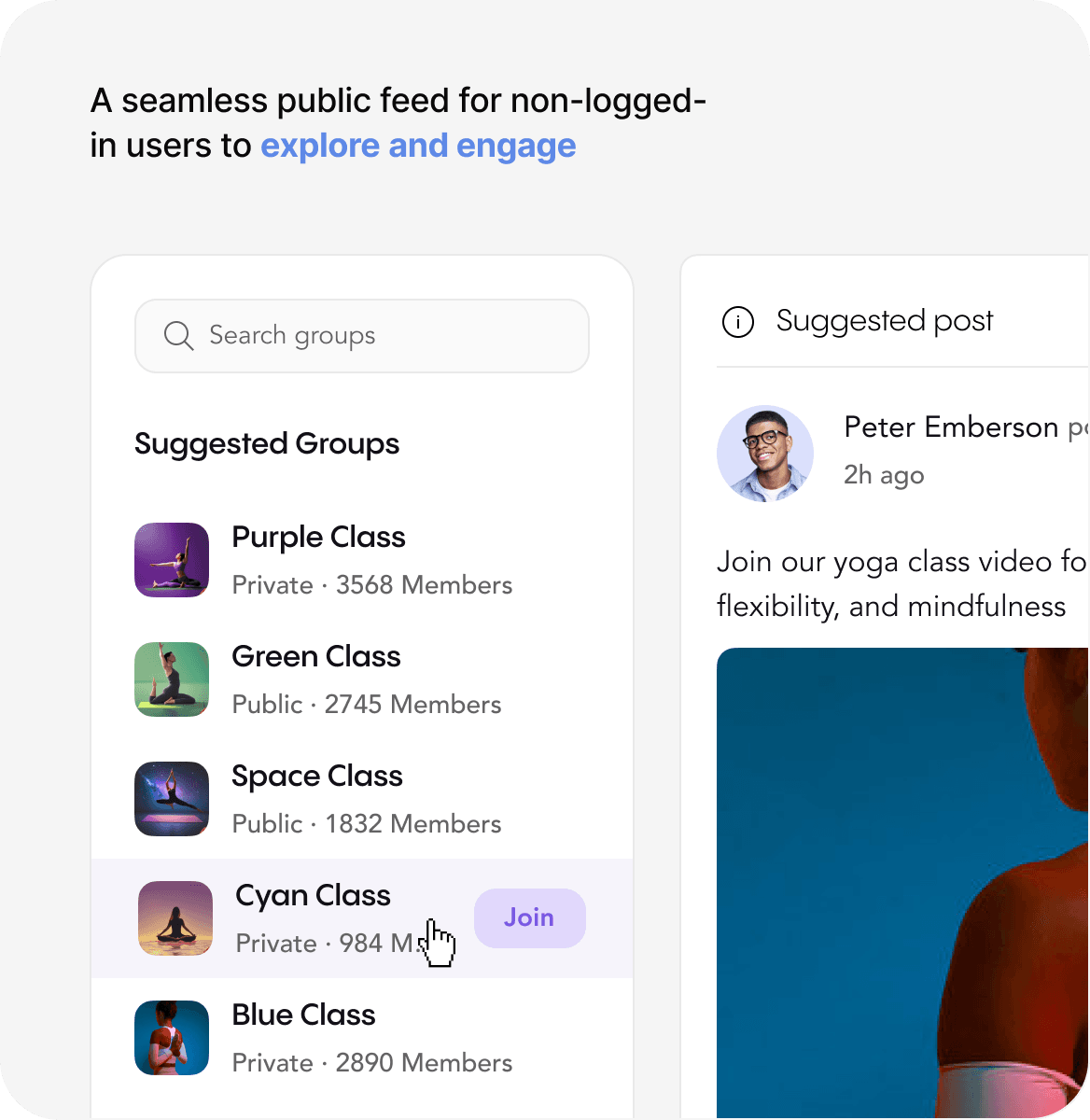 Central Feed screen 2